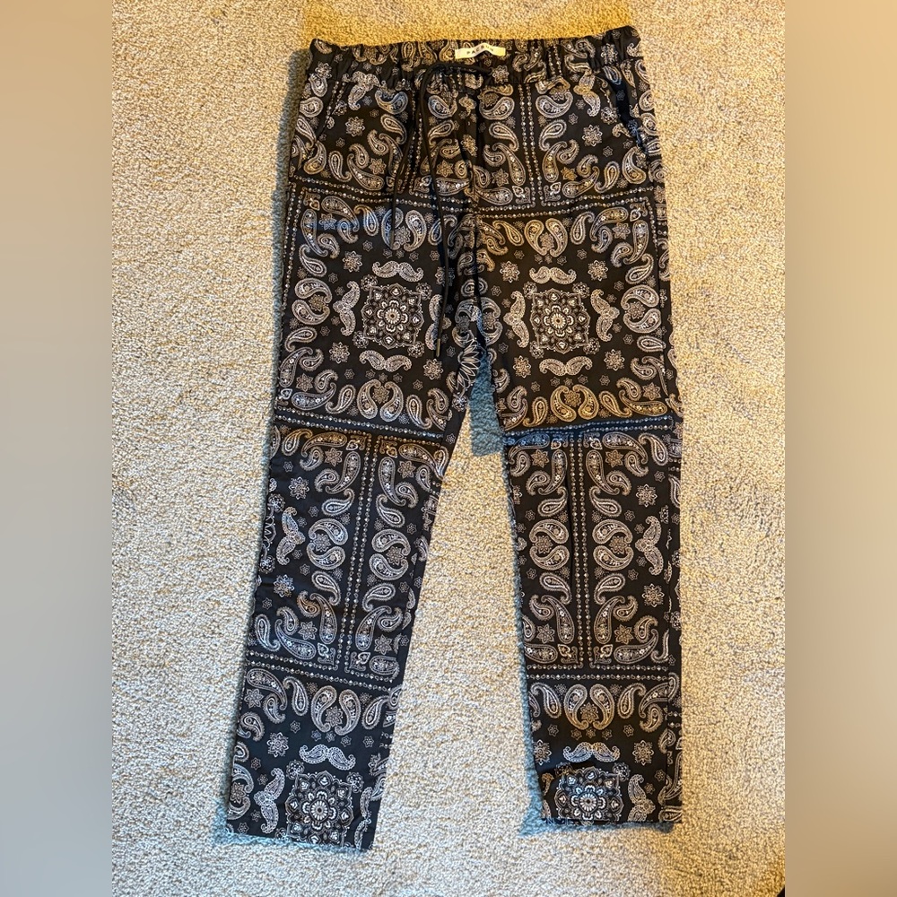 PacSun Black Paisley Pants